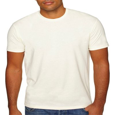Next Level Apparel Men's Premium Fitted Sueded Crewneck T-Shirt, Natural, X-Large