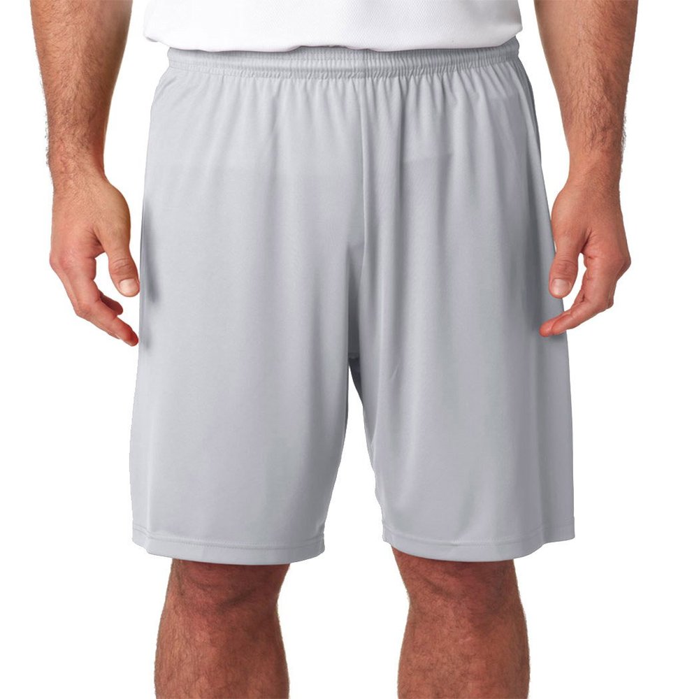 A4 9" Cooling Short for Men N5283 - Silver - Small