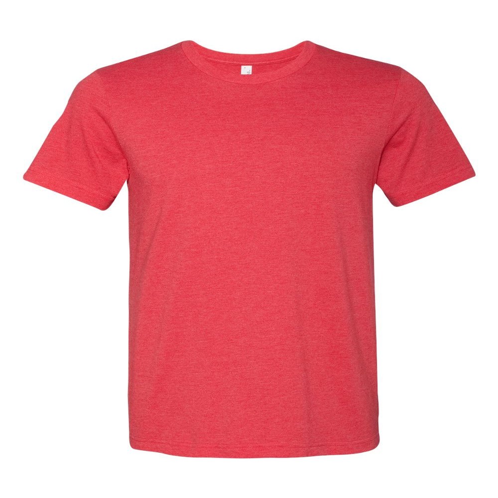 Bella+Canvas Unisex Shoulder Taping Jersey T-Shirt, Hthr Red, X-Small