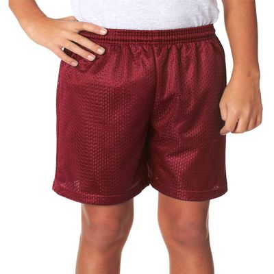 A4 Youth 10" Ultra Tight Knit Reversible Interlock Short, Cardinal, X-Large