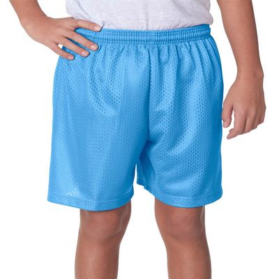 A4 Youth 10" Ultra Tight Knit Reversible Interlock Short, Light Blue, Medium