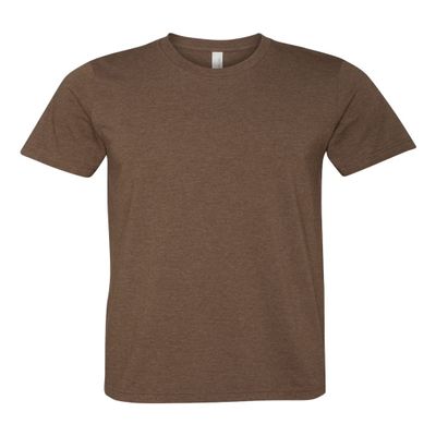 Bella+Canvas Unisex Shoulder Taping Jersey T-Shirt, Hthr Brown, Small