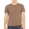 Bella+Canvas Unisex Shoulder Taping Jersey T-Shirt, Hthr Brown, Small view 2