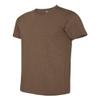 Bella+Canvas Unisex Shoulder Taping Jersey T-Shirt, Hthr Brown, Small view 3