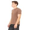 Bella+Canvas Unisex Shoulder Taping Jersey T-Shirt, Hthr Brown, Small view 4