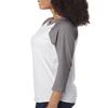 Next Level Unisex 3/4-Sleeve Raglan T-Shirt, Premium HTHR/HTHR Wht, Medium view 3