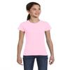 LAT Sportswear Girl's Fine Jersey Longer-Length T-Shirt, Pink, X-Small view 1
