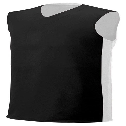 A4 Youth Reversible Moisture Management Muscle, Blk/Wht, Medium