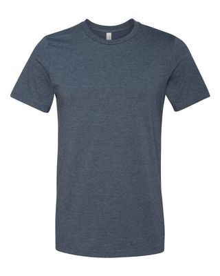 Bella+Canvas Unisex Shoulder Taping Jersey T-Shirt, Hthr Nvy, X-Large