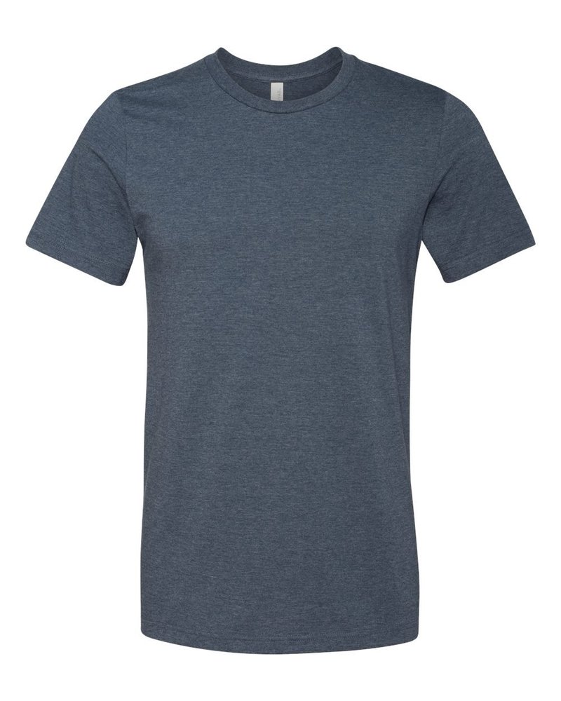 Bella+Canvas Unisex Shoulder Taping Jersey T-Shirt, Hthr Nvy, X-Large