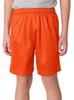A4 Youth 10" Ultra Tight Knit Reversible Interlock Short, Athletic Orange, Large view 1