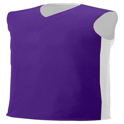 A4 Youth Reversible Moisture Management Muscle, Purple/Wht, Small