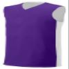 A4 Youth Reversible Moisture Management Muscle, Purple/Wht, Small