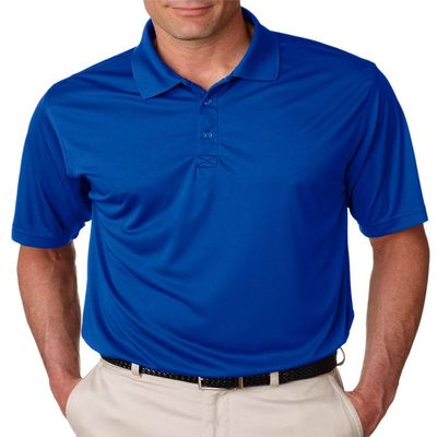 UltraClub Men's Cool & Dry Sport Interlock Polo Shirt, Royal, XXXXXX-Large