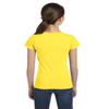 LAT Sportswear Girl's Fine Jersey Longer-Length T-Shirt, Yellow, Medium view 2