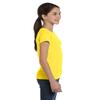 LAT Sportswear Girl's Fine Jersey Longer-Length T-Shirt, Yellow, Medium view 3