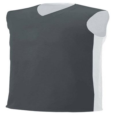 A4 Youth Reversible Moisture Management Muscle, Graphite/Wht, Small