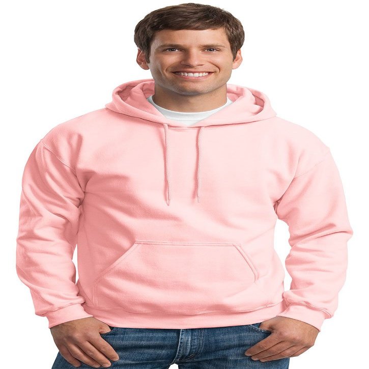 Gildan Men's Heavy Blend Drawcord Hooded Sweatshirt, XXXX-Large, Light Pink