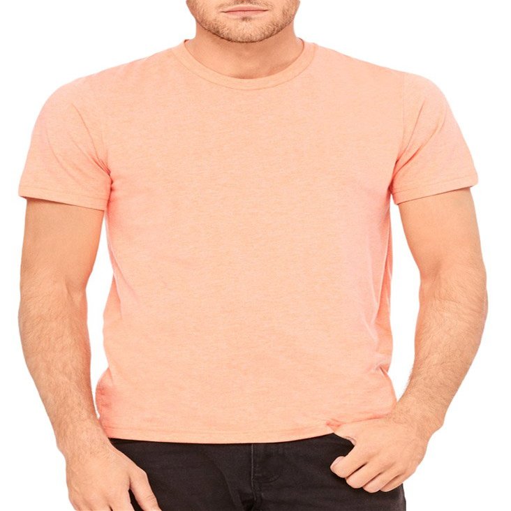 Bella+Canvas Unisex Shoulder Taping Jersey T-Shirt, Hthr Orange, Small