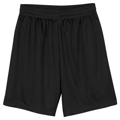 A4 Adult 7" Lined Micromesh Shorts, Blk, Small