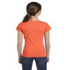 LAT Sportswear Girl's Fine Jersey Longer-Length T-Shirt, Papaya, Medium view 2