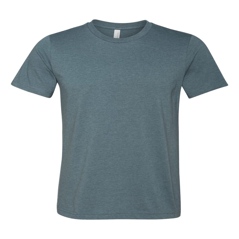 Bella+Canvas Unisex Shoulder Taping Jersey T-Shirt, Hthr Slate, Medium