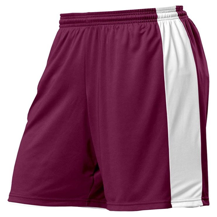 A4 Adult 10" Reversible Moisture Management Short, Maroon/Wht, Medium