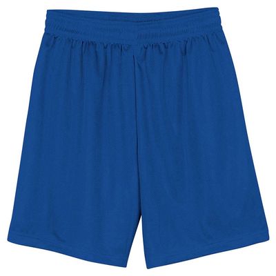 A4 Adult 7" Lined Micromesh Shorts, Royal, X-Large