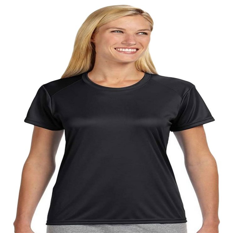 A4 Cooling Moisture Wicking Performance Interlock Shirt, Blk, X-Large
