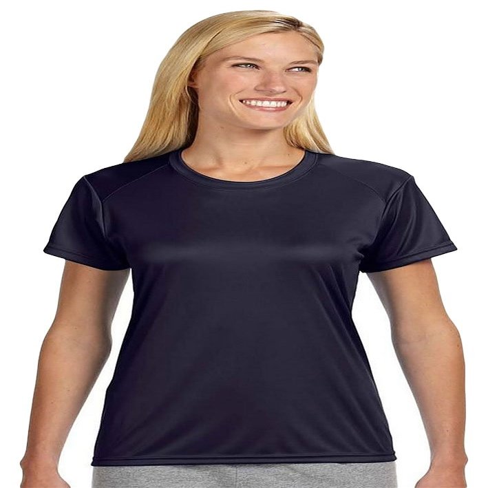 A4 Cooling Moisture Wicking Performance Interlock Shirt, NVY, X-Large