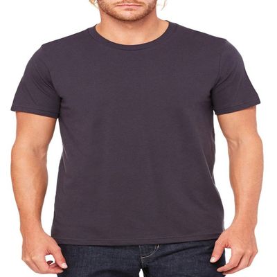 Bella+Canvas Unisex Shoulder Taping Jersey T-Shirt, Dark Grey, XX-Large