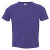 Rabbit Skins Toddler Soft Ribbed Crewneck Jersey T-Shirt, Purple, 3T view 1