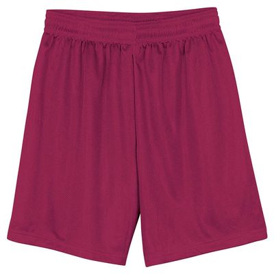 A4 Adult 7" Lined Micromesh Shorts, Cardinal, Large