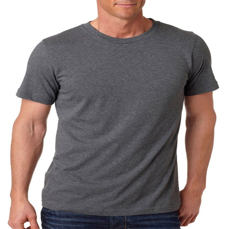 Canvas Bella Unisex Shoulder Taping Jersey T-Shirt, Deep Hthr, XX-Large