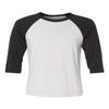Canvas Unisex 3/4-Sleeve Baseball T-Shirt, Wht Fleck/CHRCL Triblend, Small view 2