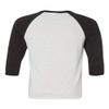 Canvas Unisex 3/4-Sleeve Baseball T-Shirt, Wht Fleck/CHRCL Triblend, Small view 3