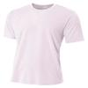 A4 Big Boys' Moisture Wicking Poly T-Shirt, Wht, X-Large view 1