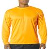 A4 Adult Cooling Performance Long-Sleeve T-Shirt, Gold, Medium view 1