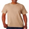 Bayside Adult American Preshrunk Shoulder Taping T-Shirt, Sand, XXXX-Large view 1