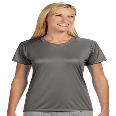 A4 Cooling Moisture Wicking Performance Interlock Shirt, Graphite, X-Large