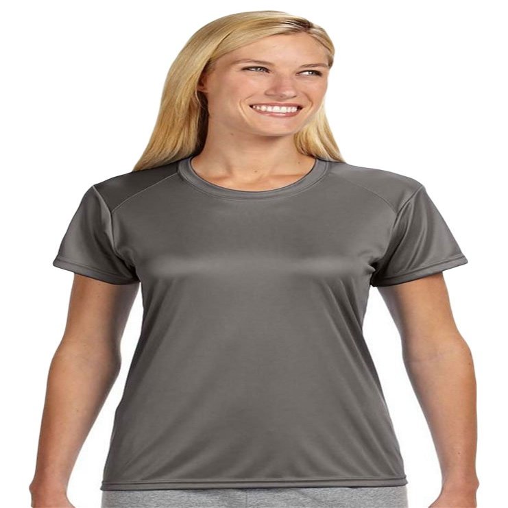 A4 Cooling Moisture Wicking Performance Interlock Shirt, Graphite, X-Large
