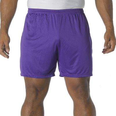 A4 Adult 7" Ultra Tight Performance Interlock Short, Purple, Small