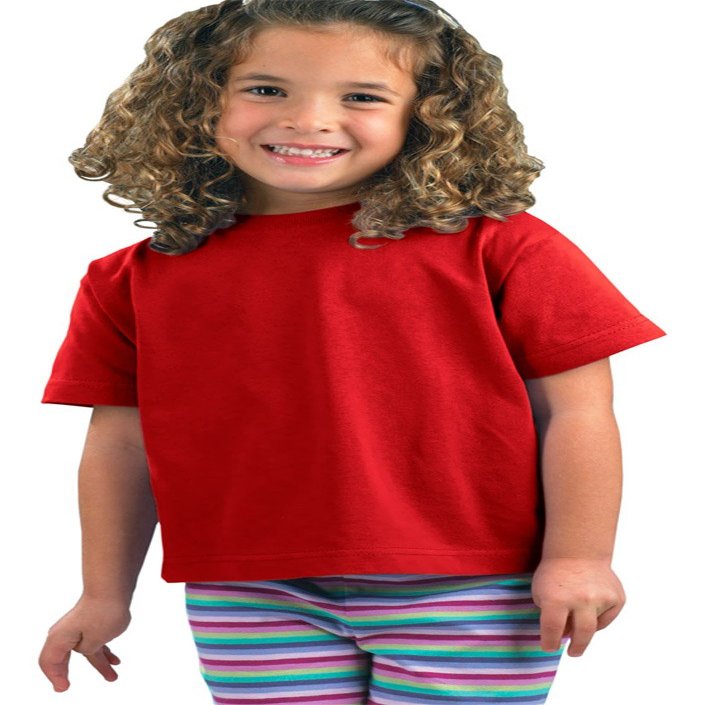 RABBIT SKINS Juvenile Jersey T-Shirt, Red, 5/6T