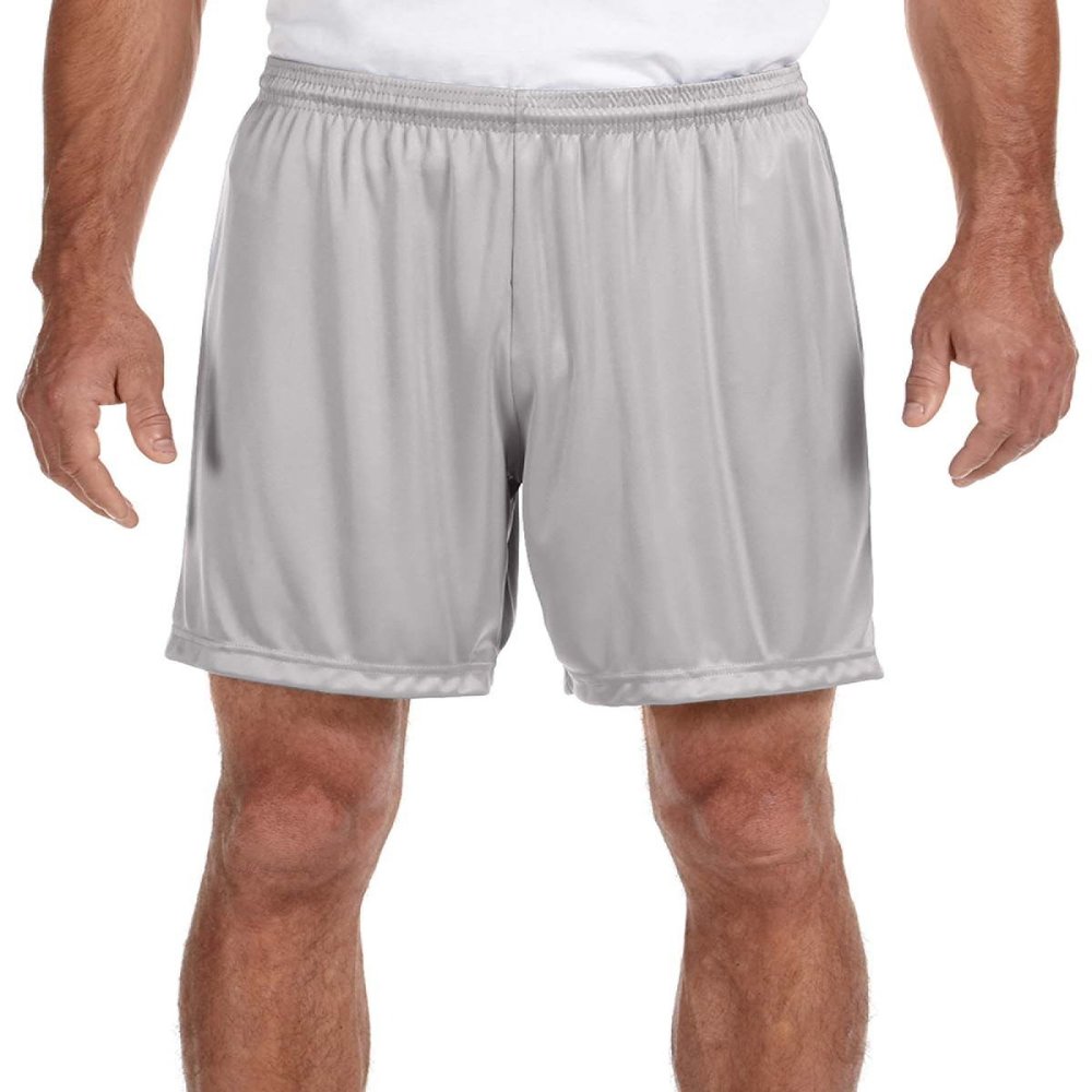 A4 Adult 7" Ultra Tight Performance Interlock Short, Silver, Small