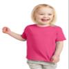 Rabbit Skins Toddler Soft Ribbed Crewneck Jersey T-Shirt, Hot Pink, 5/6T view 1