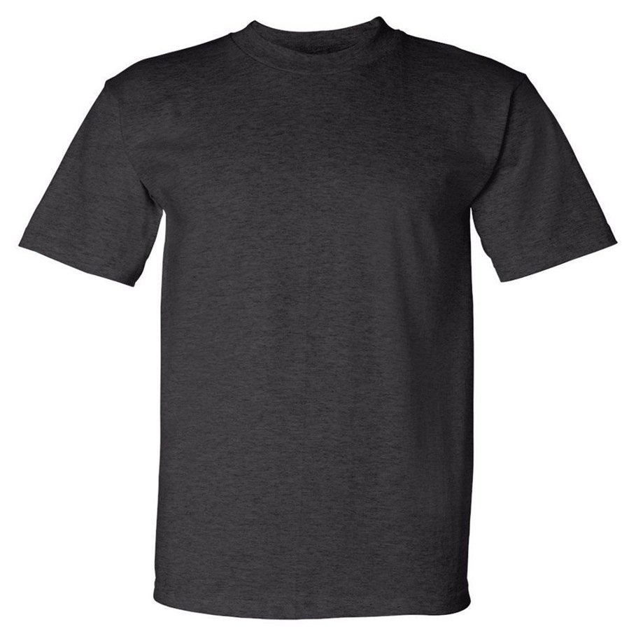 Bayside Adult American Preshrunk Shoulder Taping T-Shirt, CHRCL, XXXX-Large Charcoal