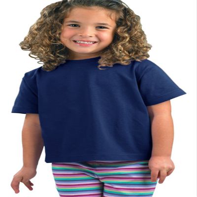 Rabbit Skins Juvenile Jersey T-Shirt, Nvy, 5/6T