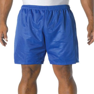 A4 Adult Comfort 7" Lined Tricot Mesh Wicking Short, Royal, Large