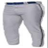 A4 Adult Pro Style Elastic Bottom Baseball Pant, Grey/Blk, X-Large view 1
