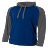 A4 Big Boys' Color Block Tech Fleece Hoodie, Large, Navy/Graphite view 1